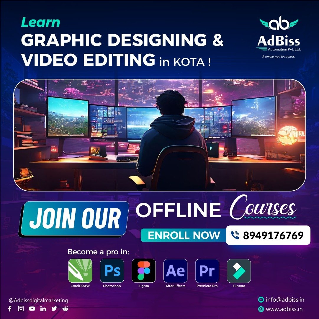Best Offline Graphic Designing & Video Editing Course Kota